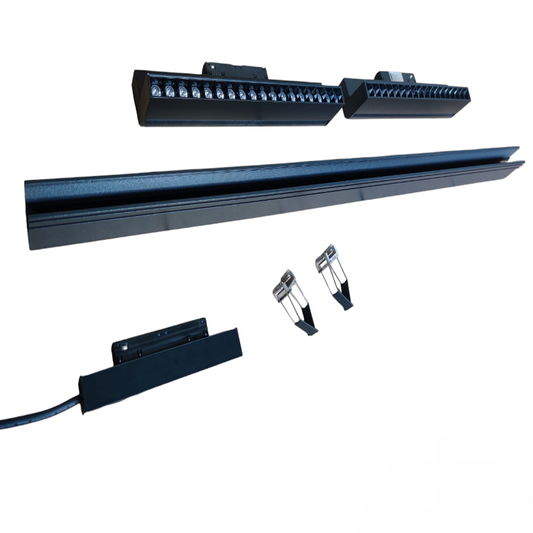 ILLUMIQ TERRA Magnetic Track Light 1 Meter 50mm with 2pcs 18W LED Foldable Grille Track Light 220V Warm White 3000K