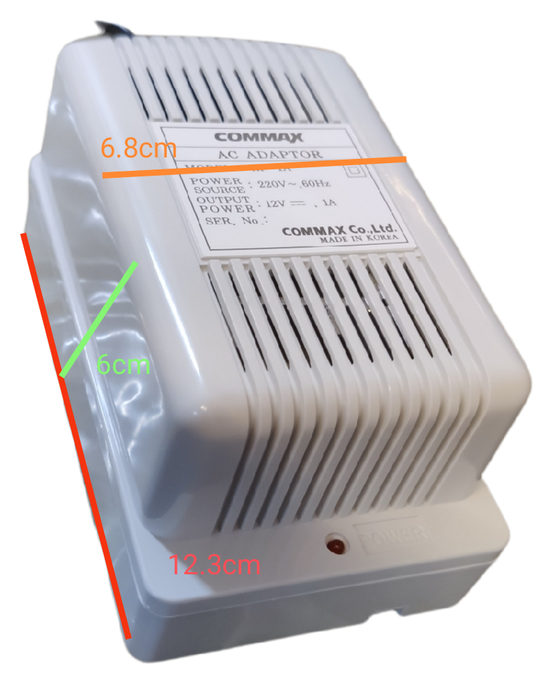 Commax AC Adaptor 12V DC 1A, Intercom Power Supply for Commax, RF-1A Intercom Power Supply 12V DC 1 A