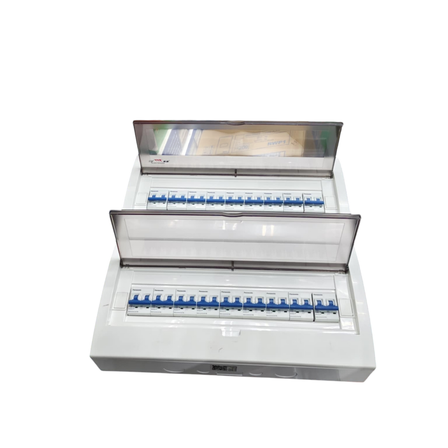 Panel Board 63A 2 Pole Main Miniature Circuit Breaker with 17 Branches 2 Pole Miniature Circuit Breaker 32 Ways Surface Type Panel Box ZY with 17 Bus Bar 2 Pole (Panasonic Breakers)