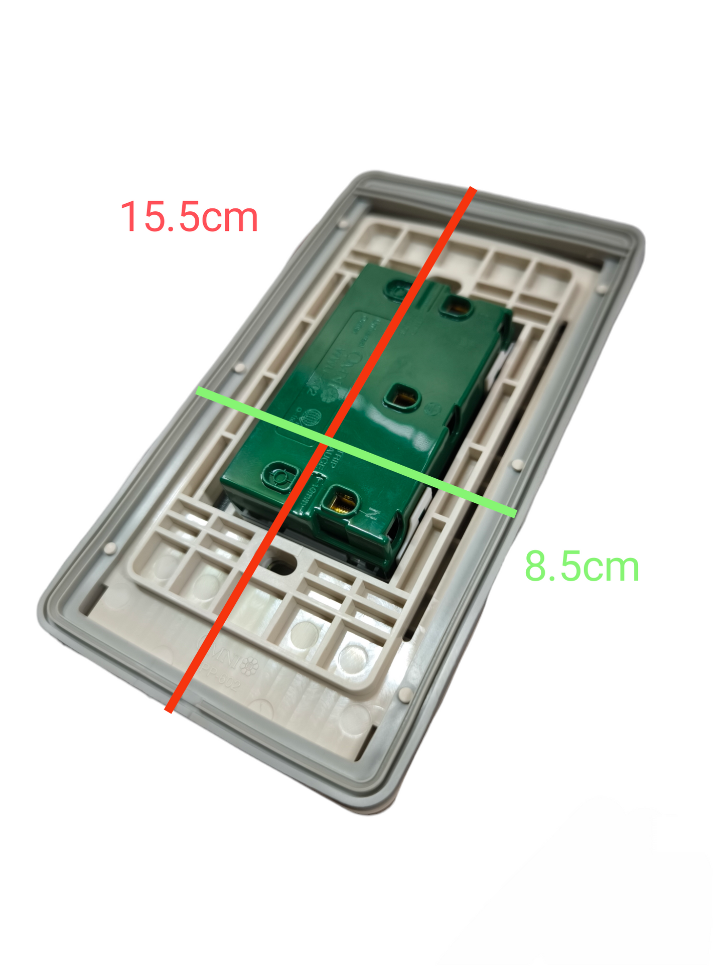 Omni Weatherproof Duplex Universal Outlet 16A 250V with Stainless Plate WPP-602+WWP-113S+WWU-402