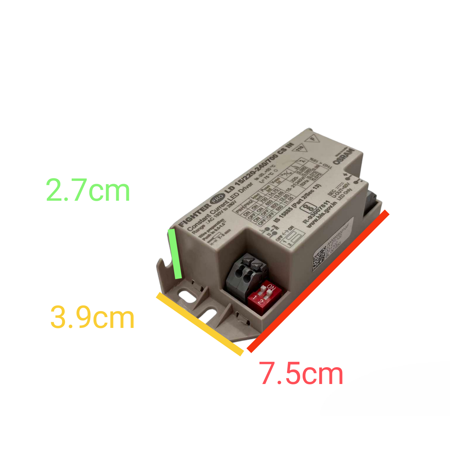 Osram LED Driver Constant Current 220V 15-21V DC 550mA-600mA-650mA- 500mA CSVS20 in Osram ( Figher Pro)