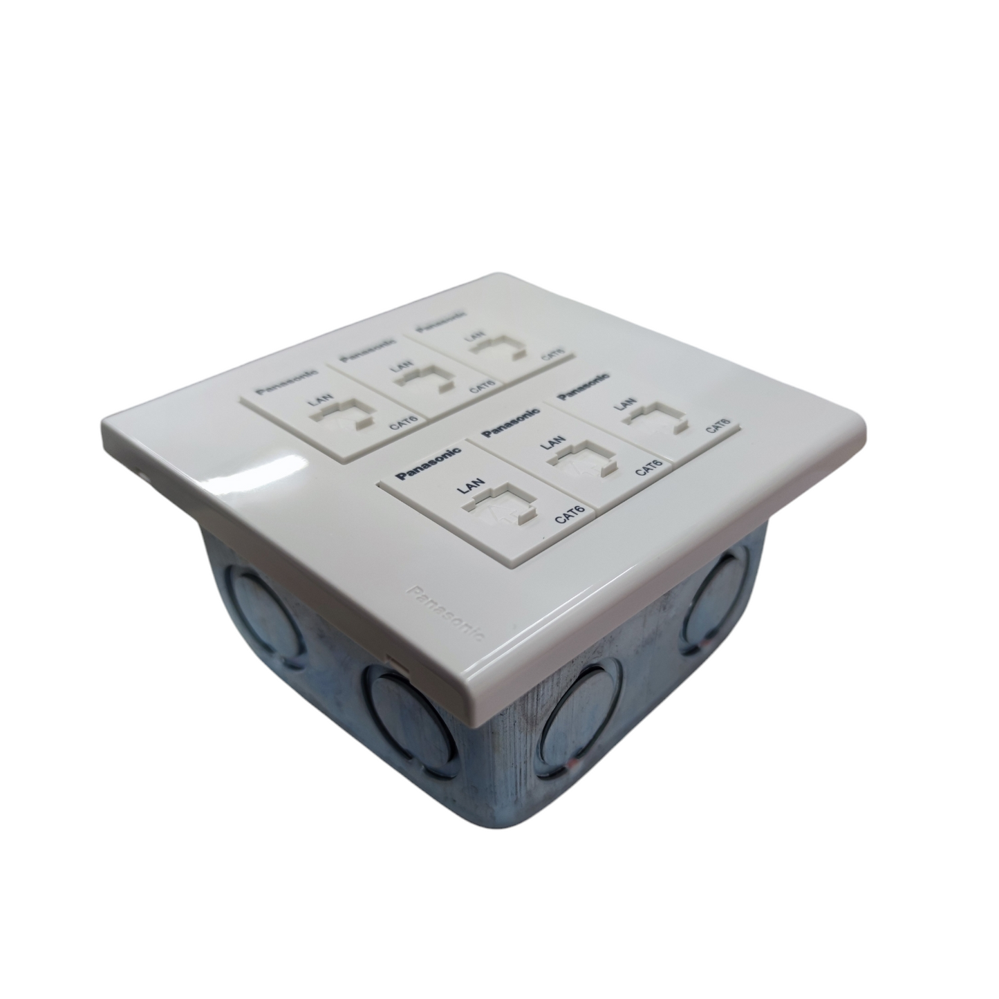 Panasonic 6 Gang LAN Outlet CAT6 with Utility Box WEG6806+(6XWEG24886)+Utility Box