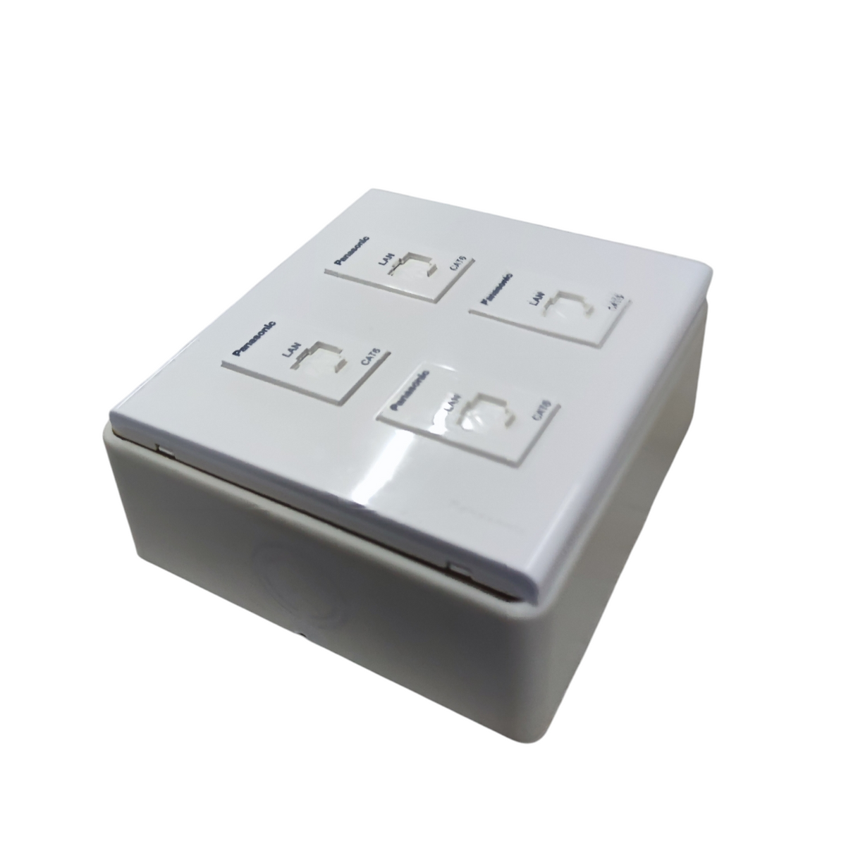 Panasonic 4 Gang CAT6 Data Outlet Wide Series WEG6804+(4XWEG24886)+Utility Box