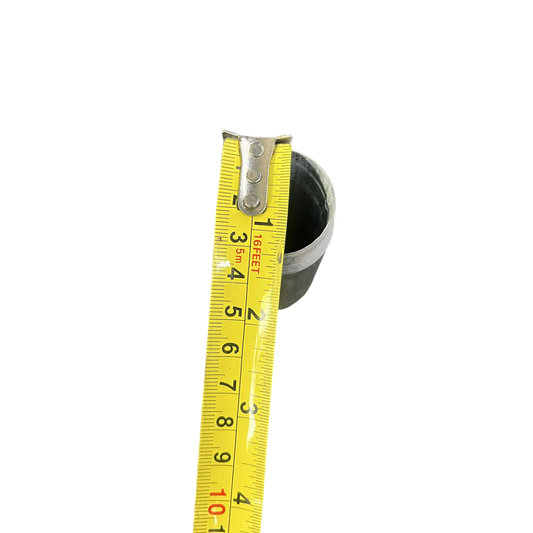 1 inch EMT conduit nipple shown with a measuring tape for precise sizing and easy installation