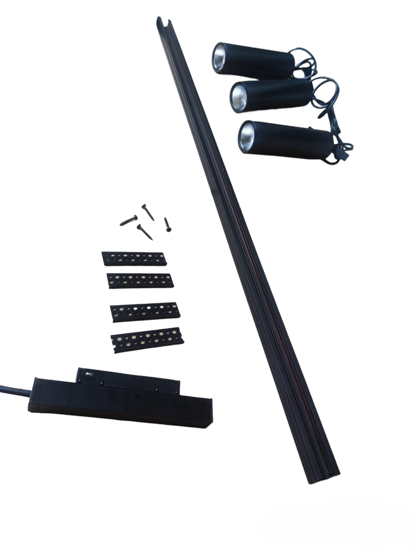 1 Meter Magnetic Tracklight 12W LED 3Pcs set with adjustable light fixtures for versatile ceiling lighting