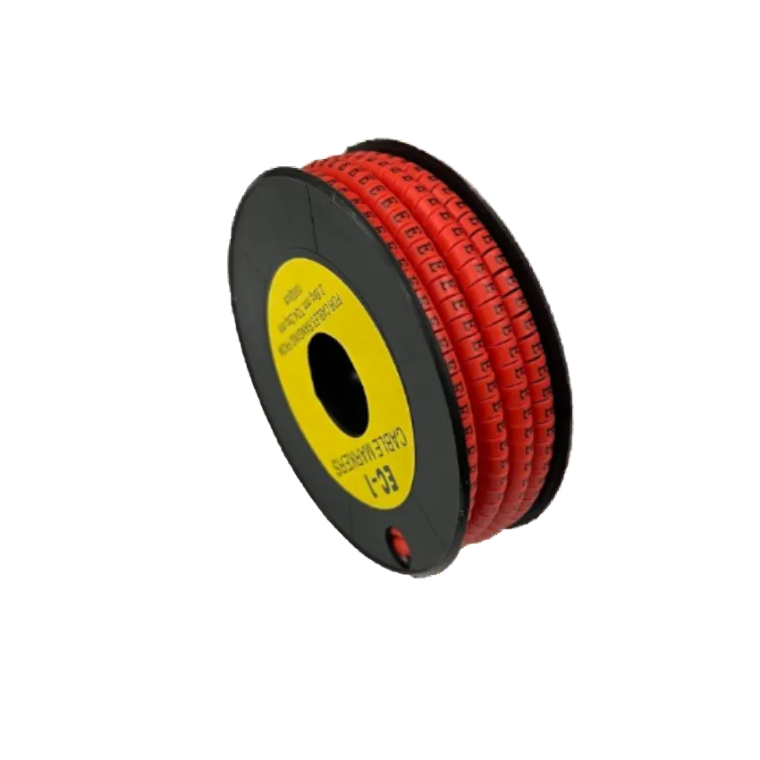 1000pcs Cable Marker Red - E on a spool for organized cable management and easy identification