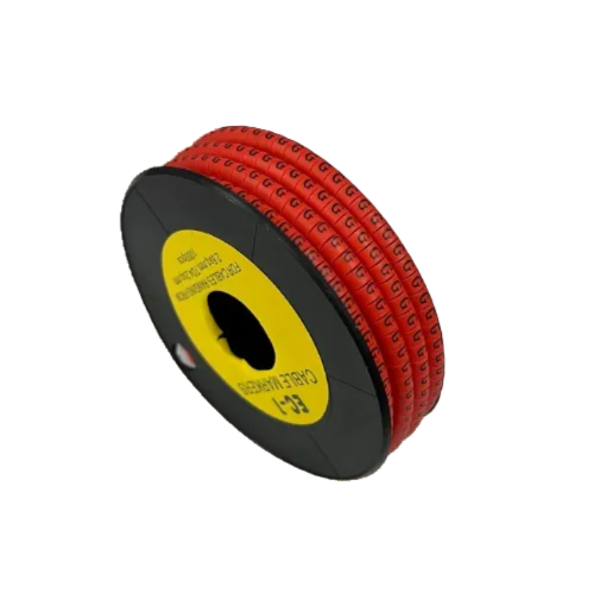1000pcs Cable Marker Red - G on a spool for organized cable management and identification