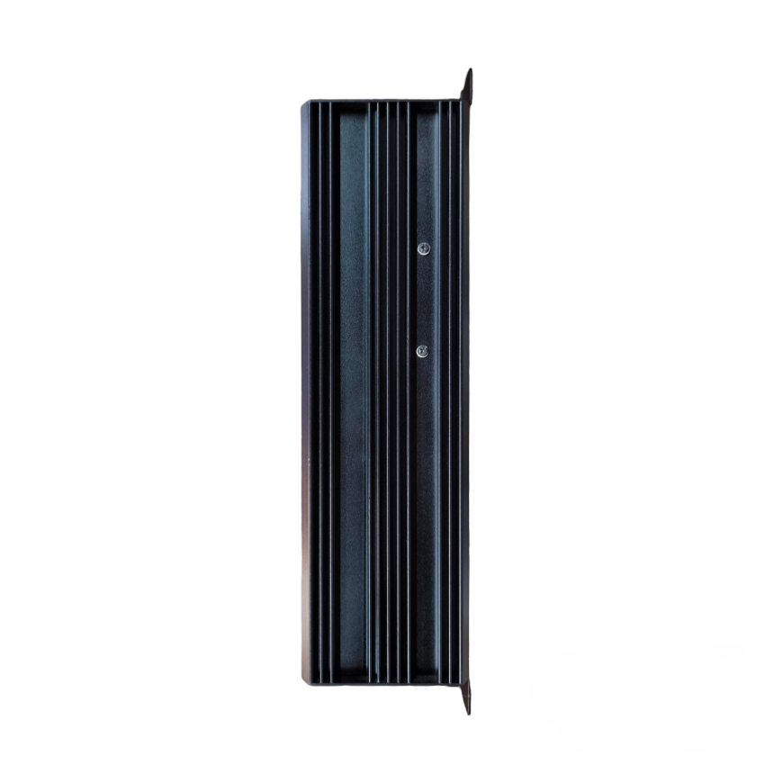 Grippes 1000W Inverter DC to AC 12VDC to 220VAC side view showing black heat sink fins