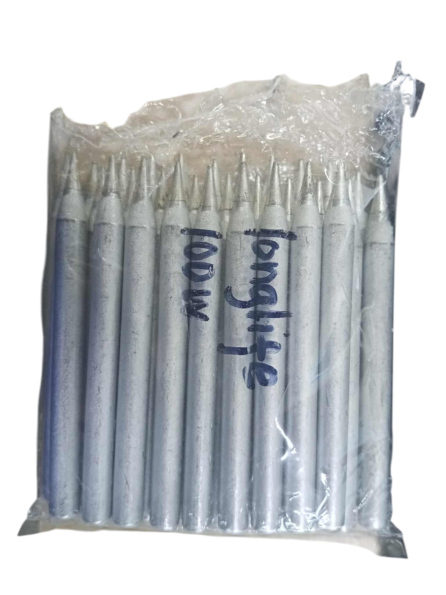 Pack of 10 replacement tips for 100W soldering iron, designed for precision soldering tasks