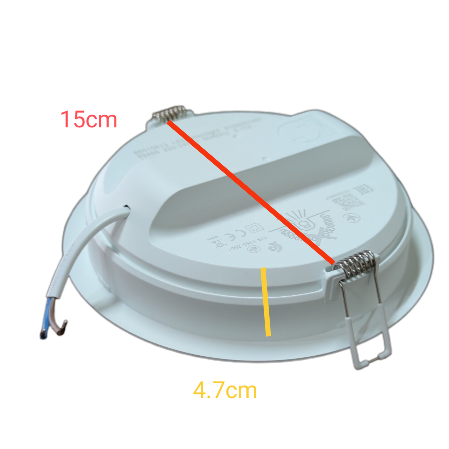 Philips 17W LED Downlight 220V Cool White 4000K 6.5" Cut Hole Size 150mmm 59466 Meson