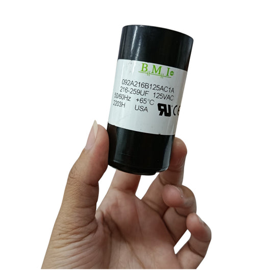 BMI Motor Starting Capacitor 216-259uF 125V AC