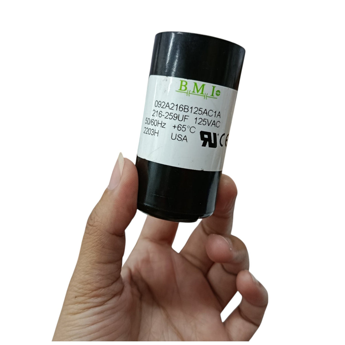 BMI Motor Starting Capacitor 216-259uF 125V AC