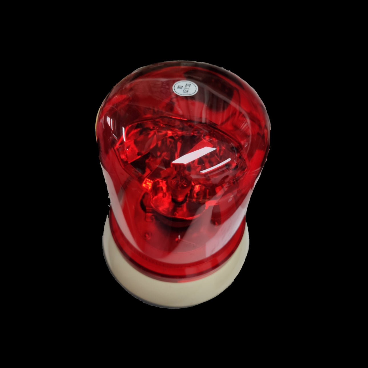 12V red revolving warning light 55W for emergency vehicles and safety applications
