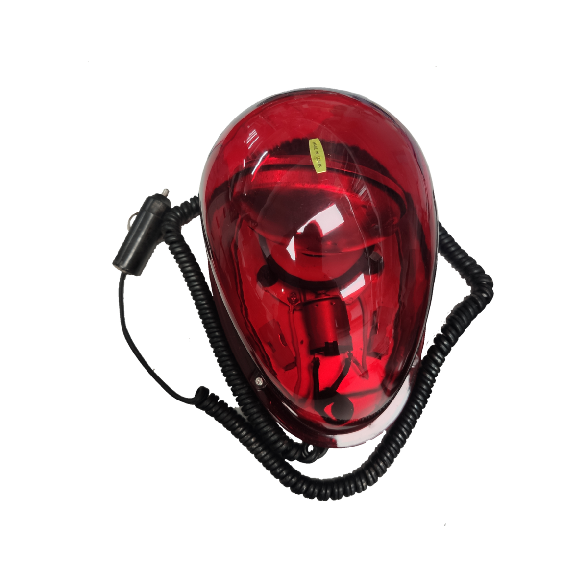12V red revolving warning light Red with coiled power cord for emergency signal applications
