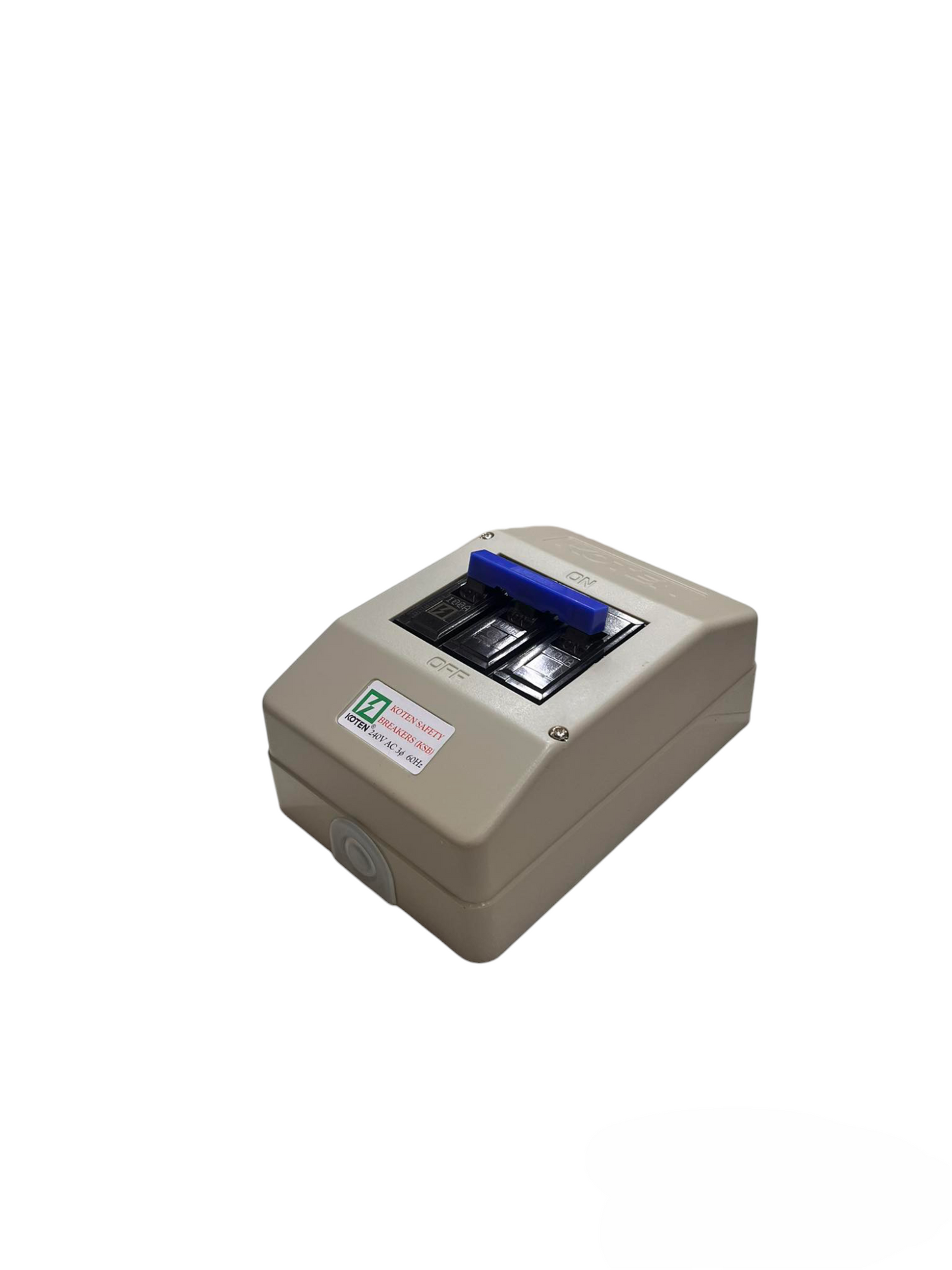 Koten 70A Circuit Breaker with Enclosure 3 Pole 3 Phase KSB ECB, MCB PVC enclosure, Circuit Breakers