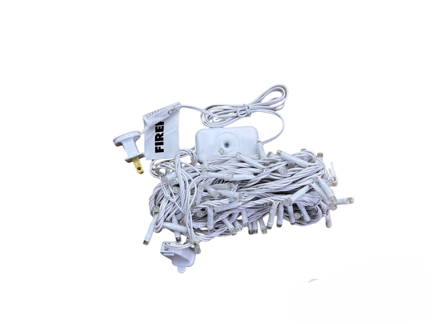Firefly 100 LED Bulb Christmas Light Warm White 3000K 7 Meters 7W 220V Indoor Max of 20 Connection White Wire 4 Effects Steady, Running, Blinking, Alternating FXL13100WW