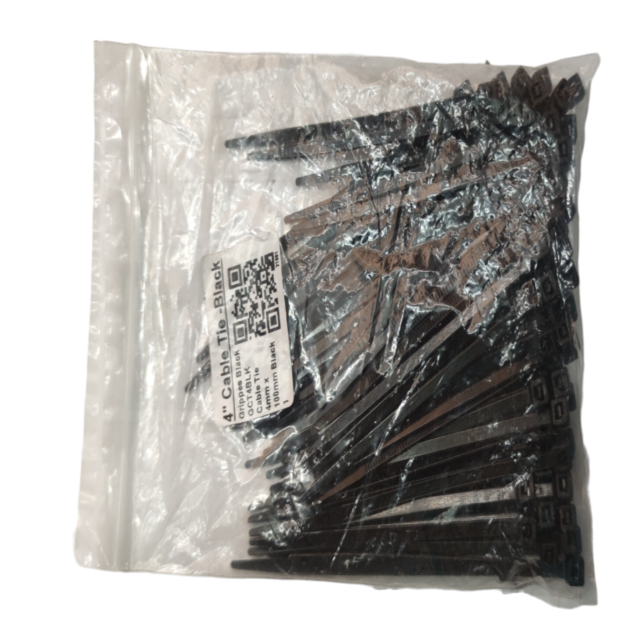 Grippes 4" Cable Tie (100Pcs) Available in Black and White