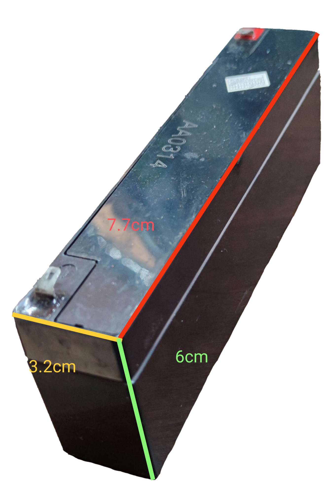 2.4AH rechargeable battery for electronics black rectangular battery with dimensions 7.7cm by 6cm by 3.2cm from China