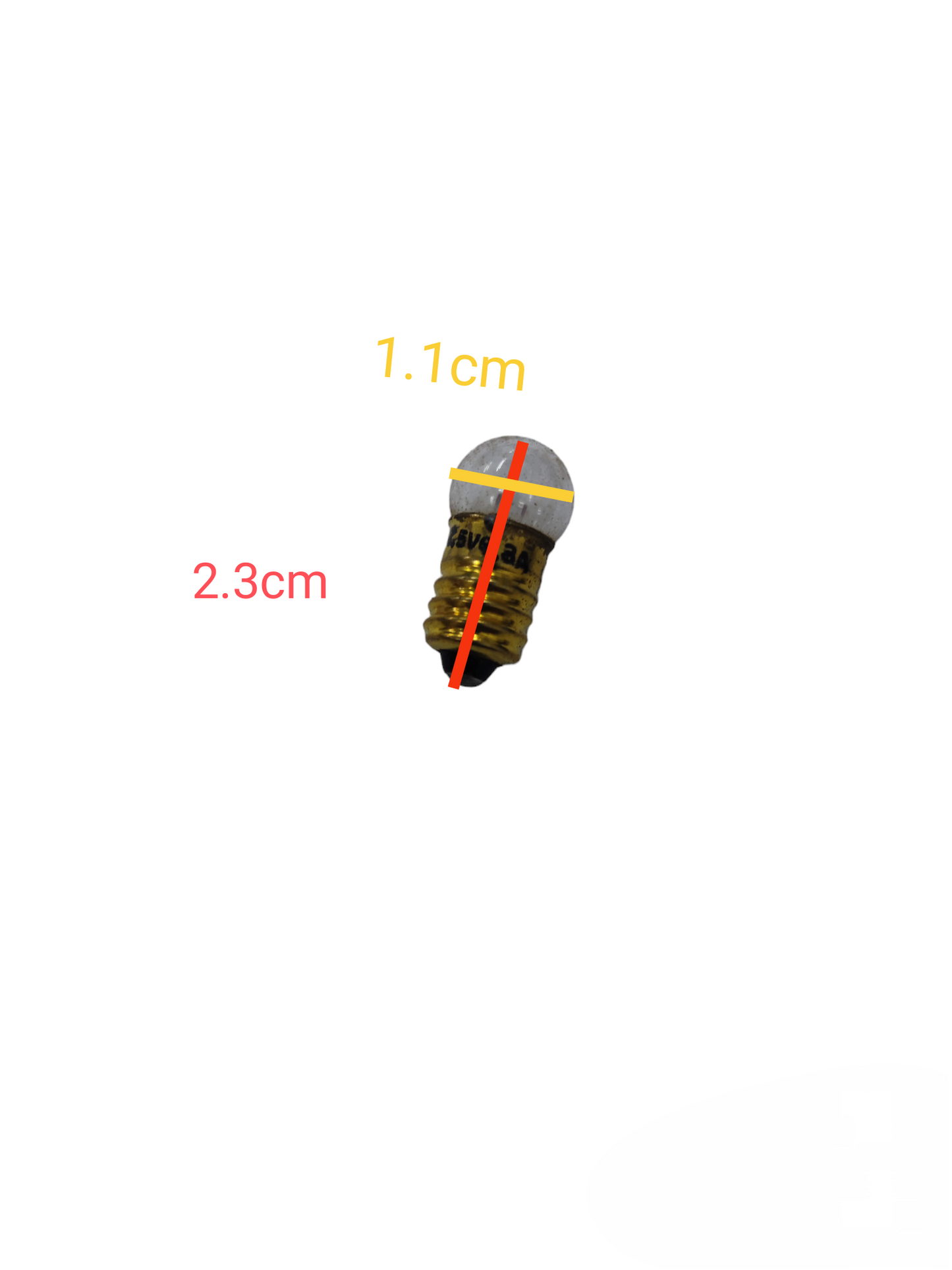 2.5V E10 flashlight bulb incandescent bulb with clear glass and brass base from China