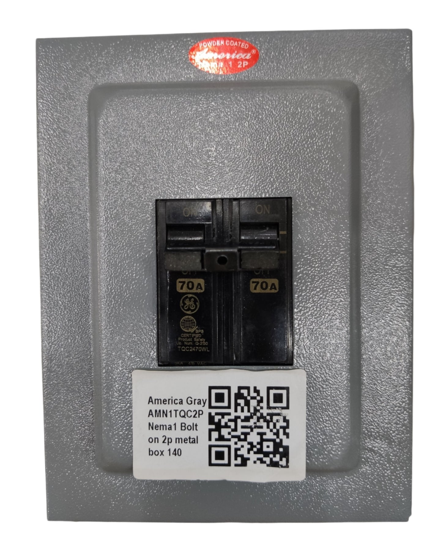 GE Circuit Breakers with Metal Enclosure 2 Pole Single Phase TQC, Circuit Breaker with Enclosure 2Pole Single Phase Bolt on