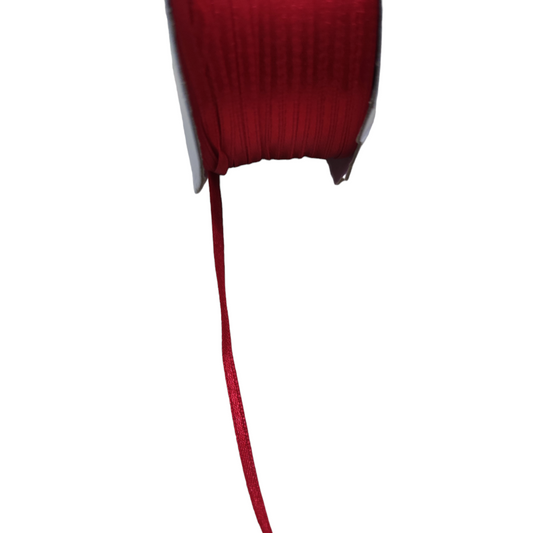 Ribbon Lace Tie Red 0.4cm per Meter