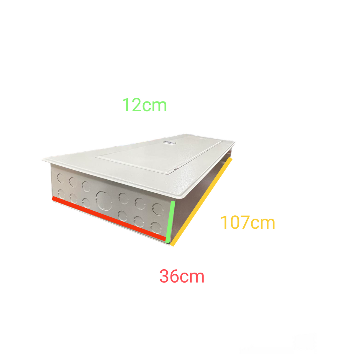 Koten 24 Branches 2Pole Bolt On panel board 225A with dimensions 107cm x 36cm x 12cm