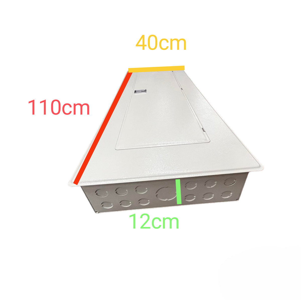 Koten 24 Branches 2Pole Bolt On panel board 225A with dimensions 110cm x 40cm x 12cm