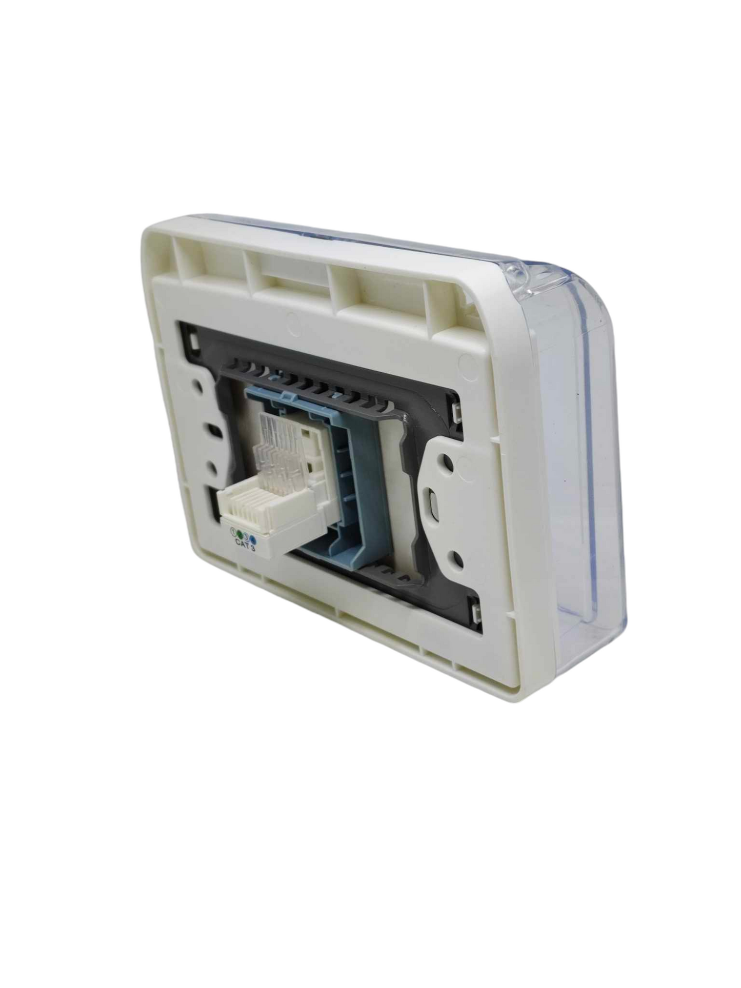 Grazen Weatherproof Cover Transparent with 1 Gang Telephone Outlet with Plate Cover WC-019-W+GW-016