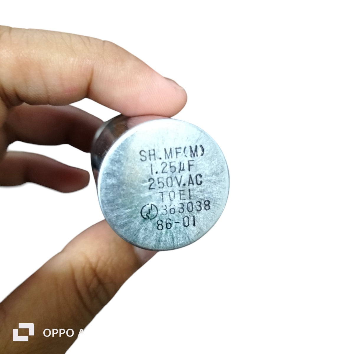 SH 250V AC Capacitor Metal Casing featuring a 1.25μF rating for electrical applications