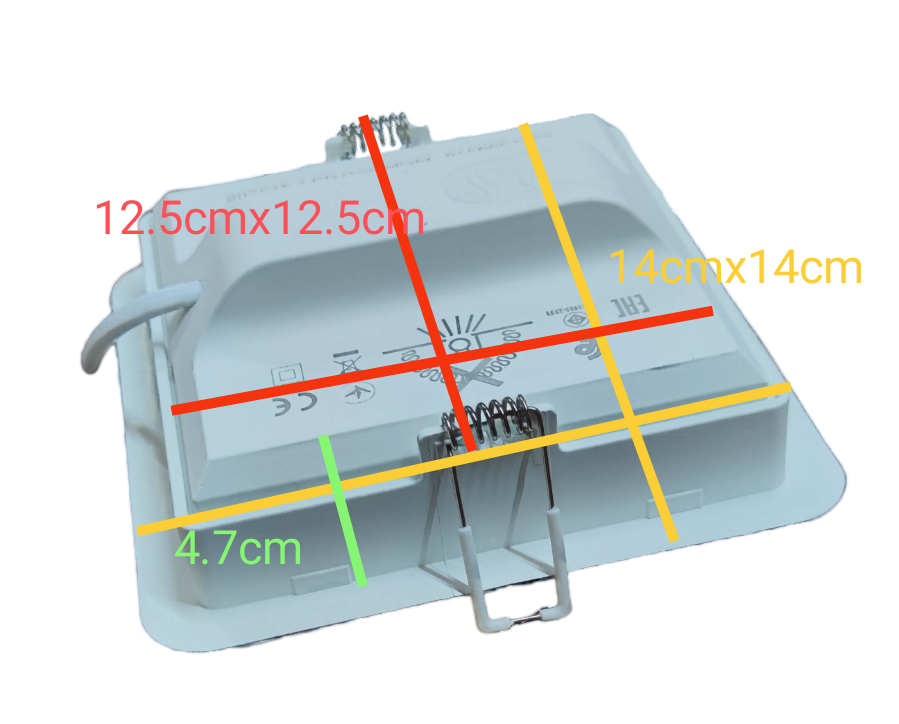 Philips LED Downlight 13W Warm White 220V Square 140mm (5.5") Philips Downlight 59465WW Meson