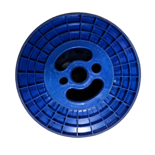 25kg plastic spool for wire in blue, designed for effective cable management and storage