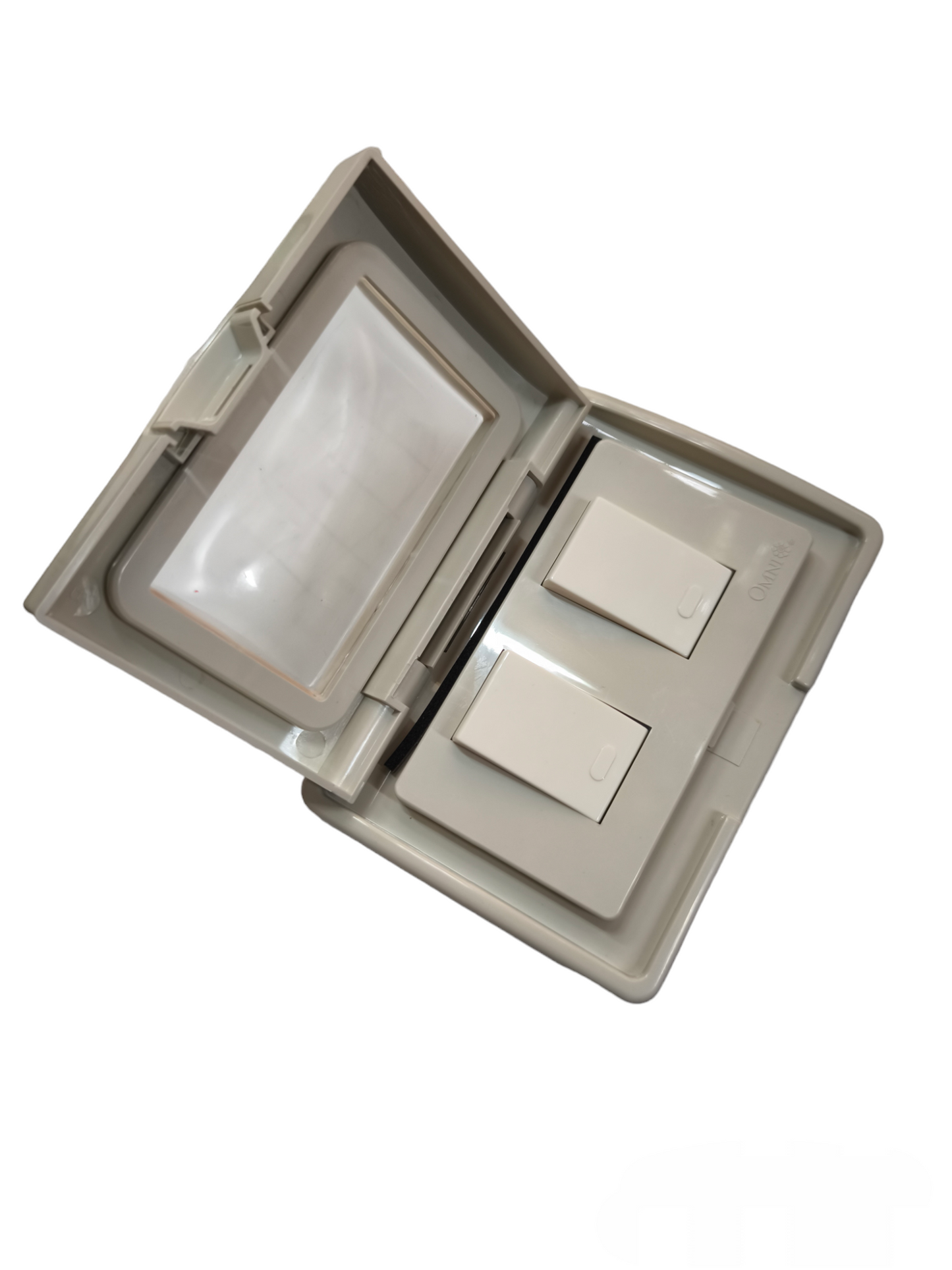 Omni Weatherproof Plate Cover with 1 Way Switch Wide Series 16A 250V 1 Gang or 2 Gang