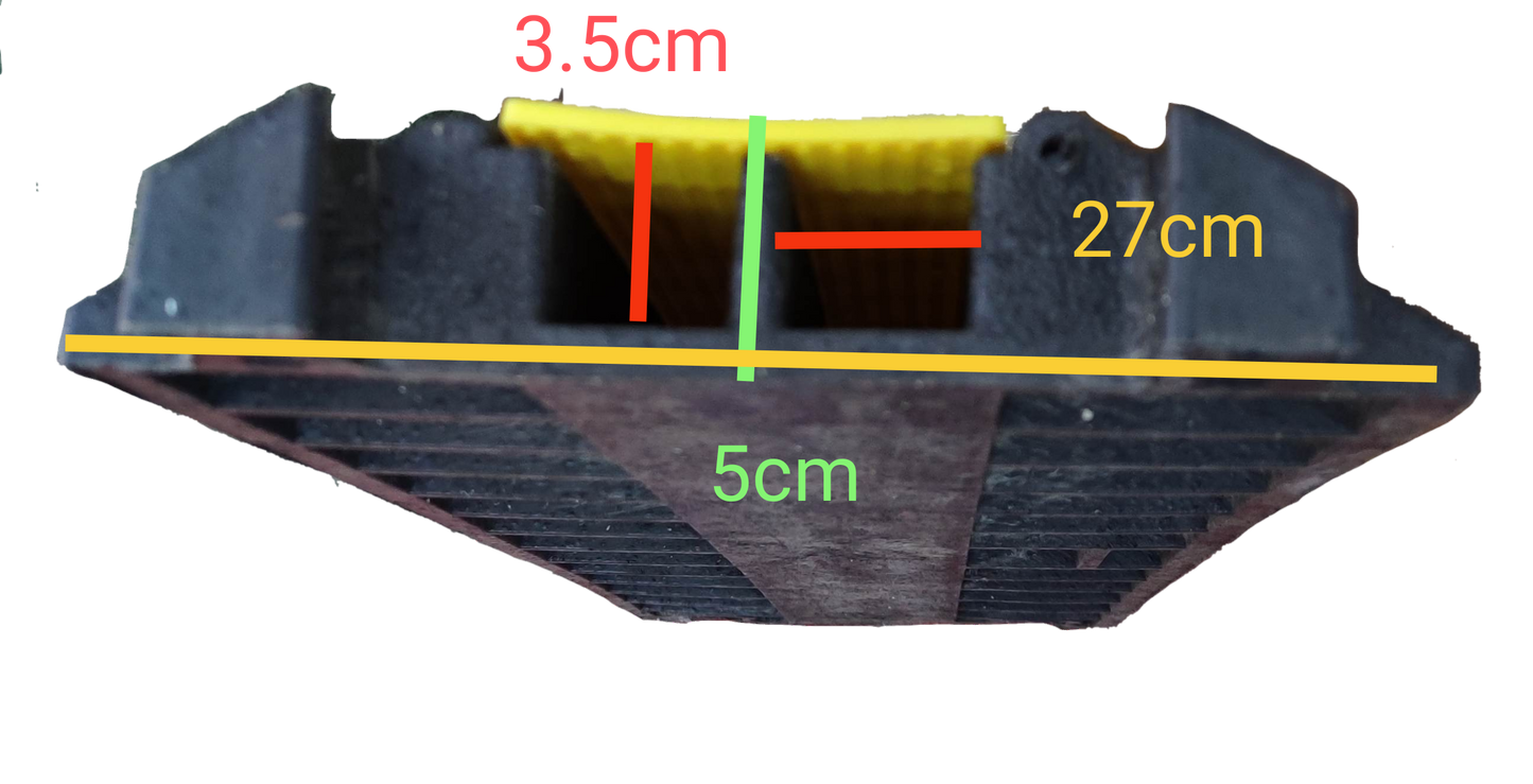 Grippes Ramp Cable Protector 2 Channel, 1 Meter x 27cm x 5cm, Cable Rubber Ramp Can be attached with 90 degrees Bend