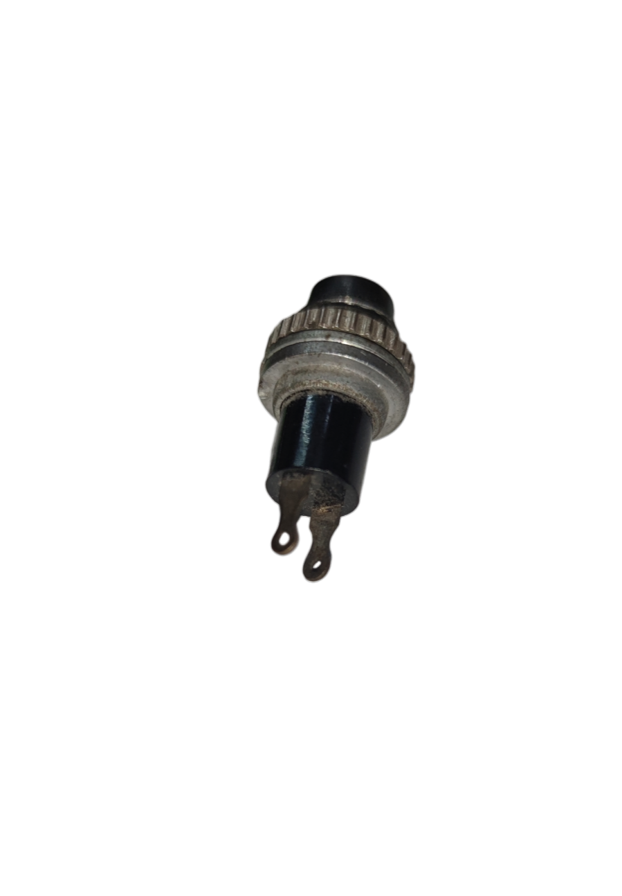 2A 220V 1NO Momentary Push Button for door chimes and bells with metal and plastic body