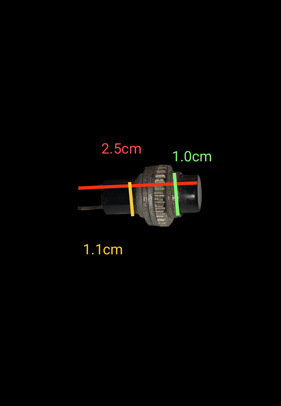 2A 220V 1NO Momentary Push Button door chime switch with metal threaded body from China vendor