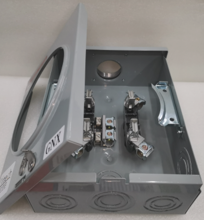 Cirtech Rectangular Meter Base 4 Jaws 1 1/4 inch Hub KWH Meter Base Max 200A