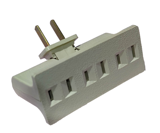 Surer 3 Gang Outlet Tap 15A 125V white adapter with three outlets for multiple device connections