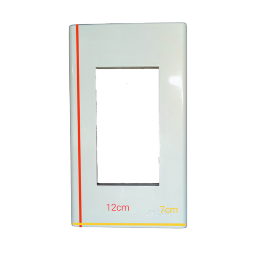 Royu 3 Gang Plate Wide Series in White, designed for multiple power switches and sockets