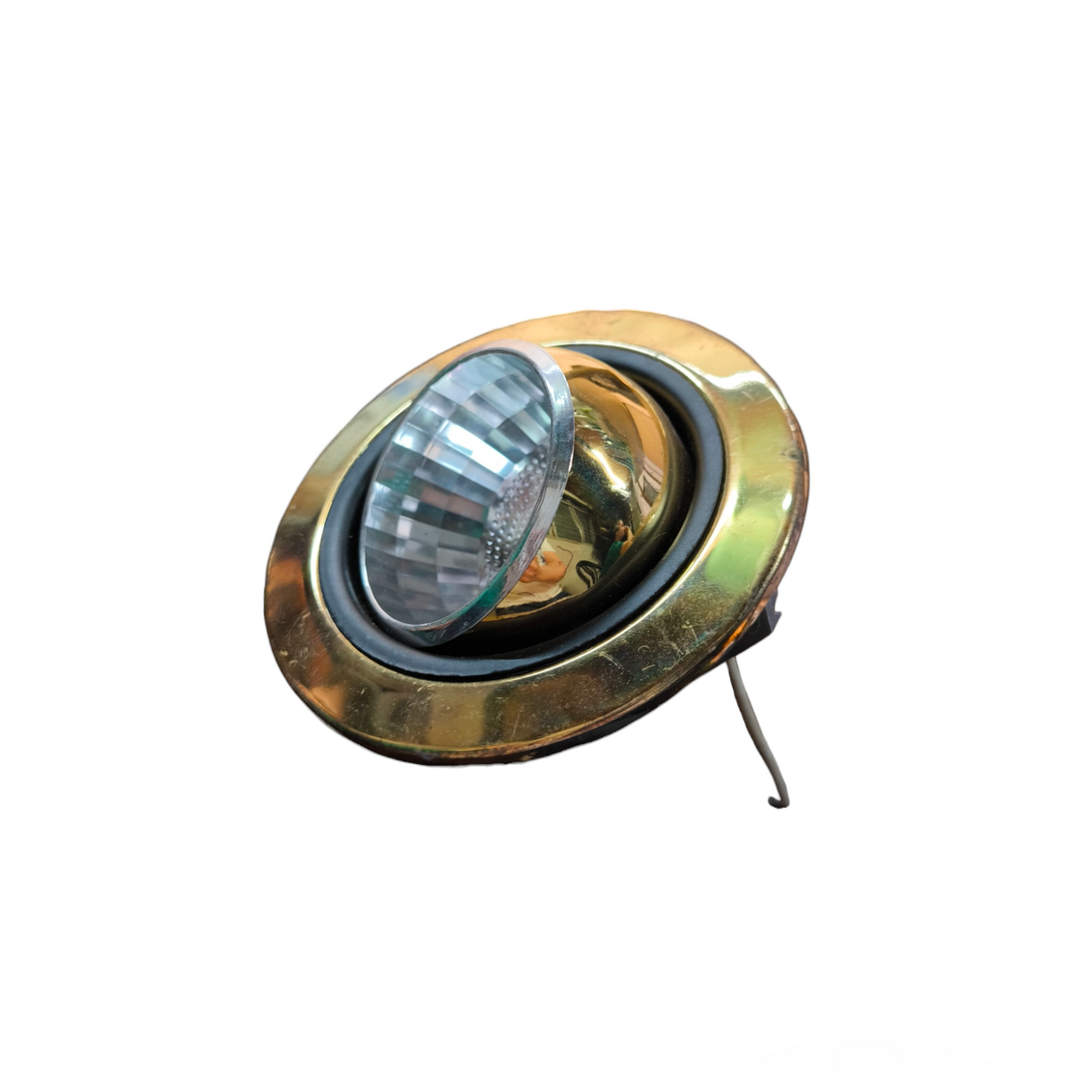 3 inch E14 recessed light 220V with gold-toned adjustable housing for ceiling installation