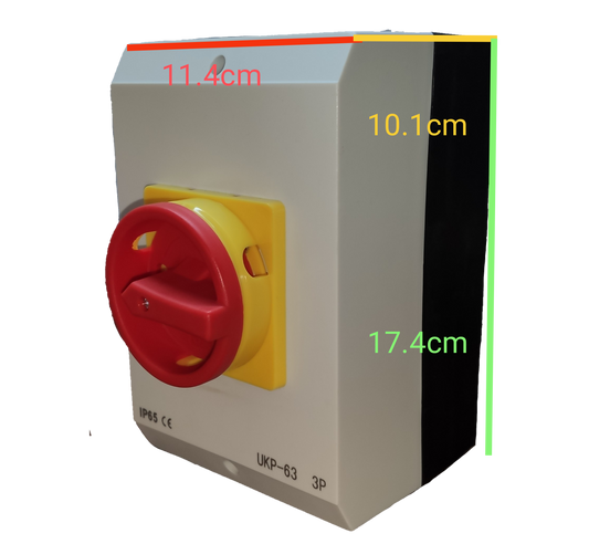 Grippes 3 pole 63A disconnect switch 220V with durable design for reliable electrical control