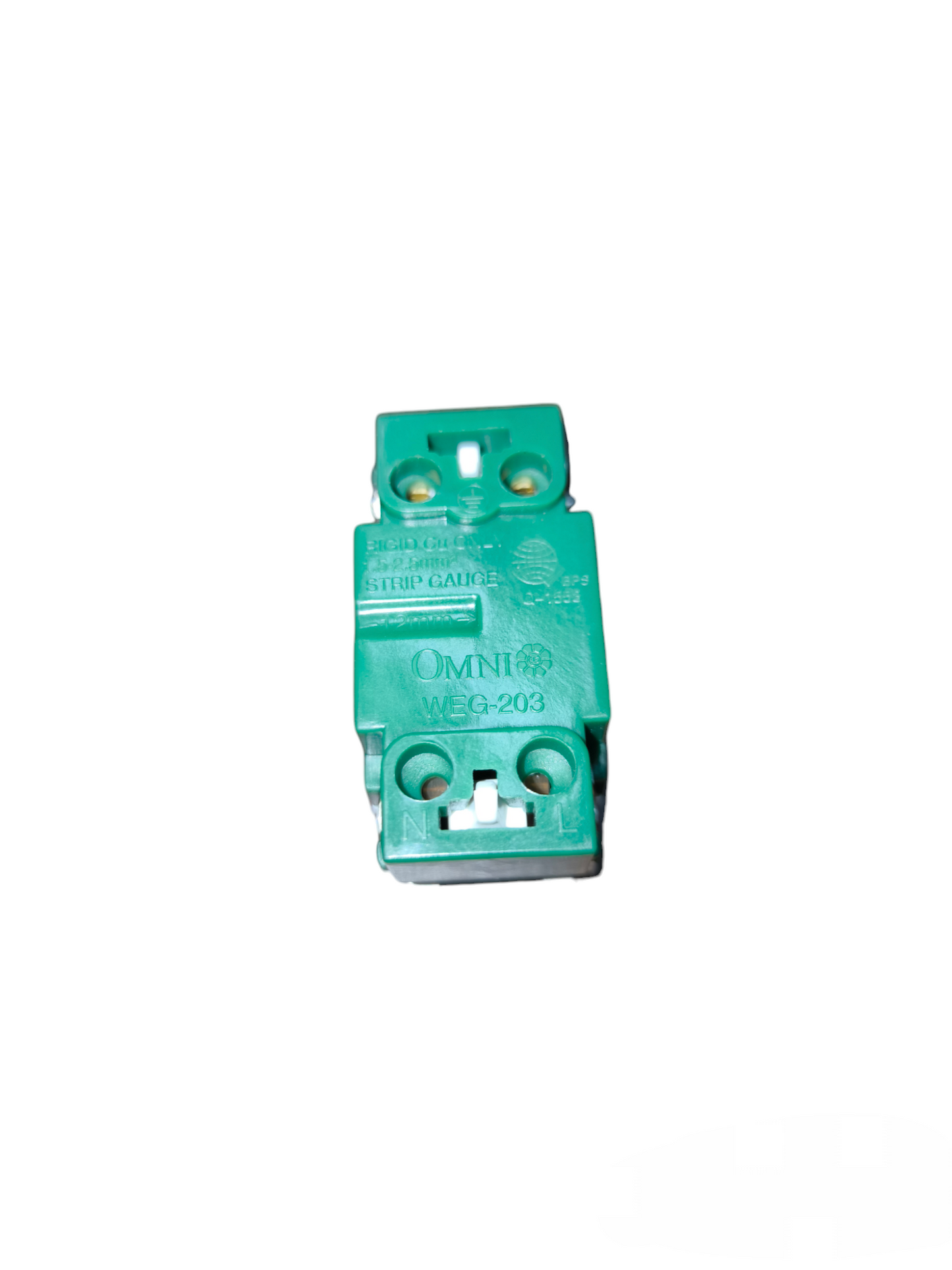 Omni Flat Pin Outlet with Ground 16A 250V Classic Series WEG-203