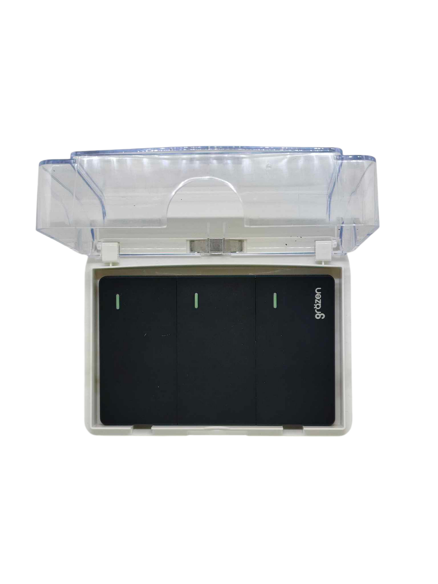 Grazen Weatherproof Cover Transparent with 3 Gang 3 Way Device 16A 220V WC-019-W+GW-005
