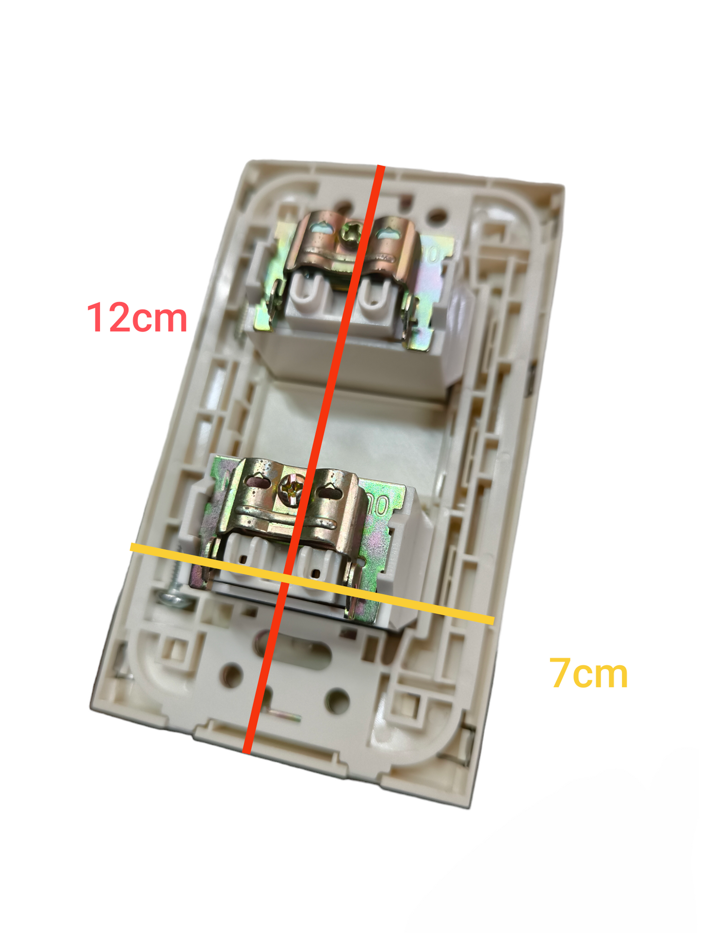 Omni 2 Gang Cable Outlet Wide Series WWP-112S+(WWV-301x2)