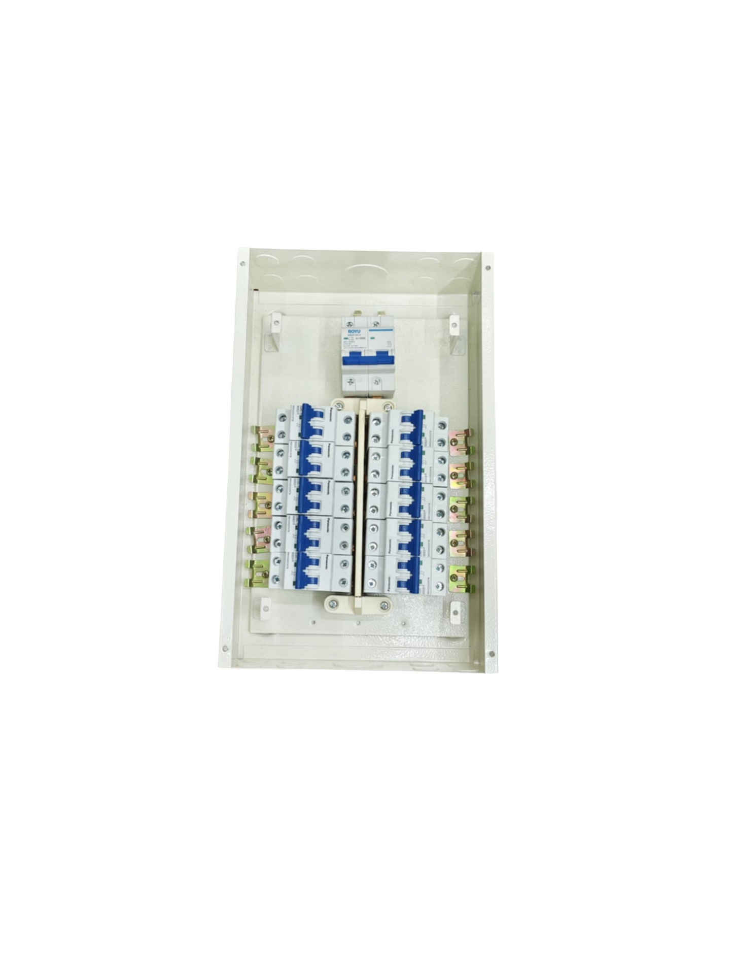 Panel Board 125A 2pole Main Royu Miniature Circuit Breaker with 10 Branches 2 Pole Panasonic