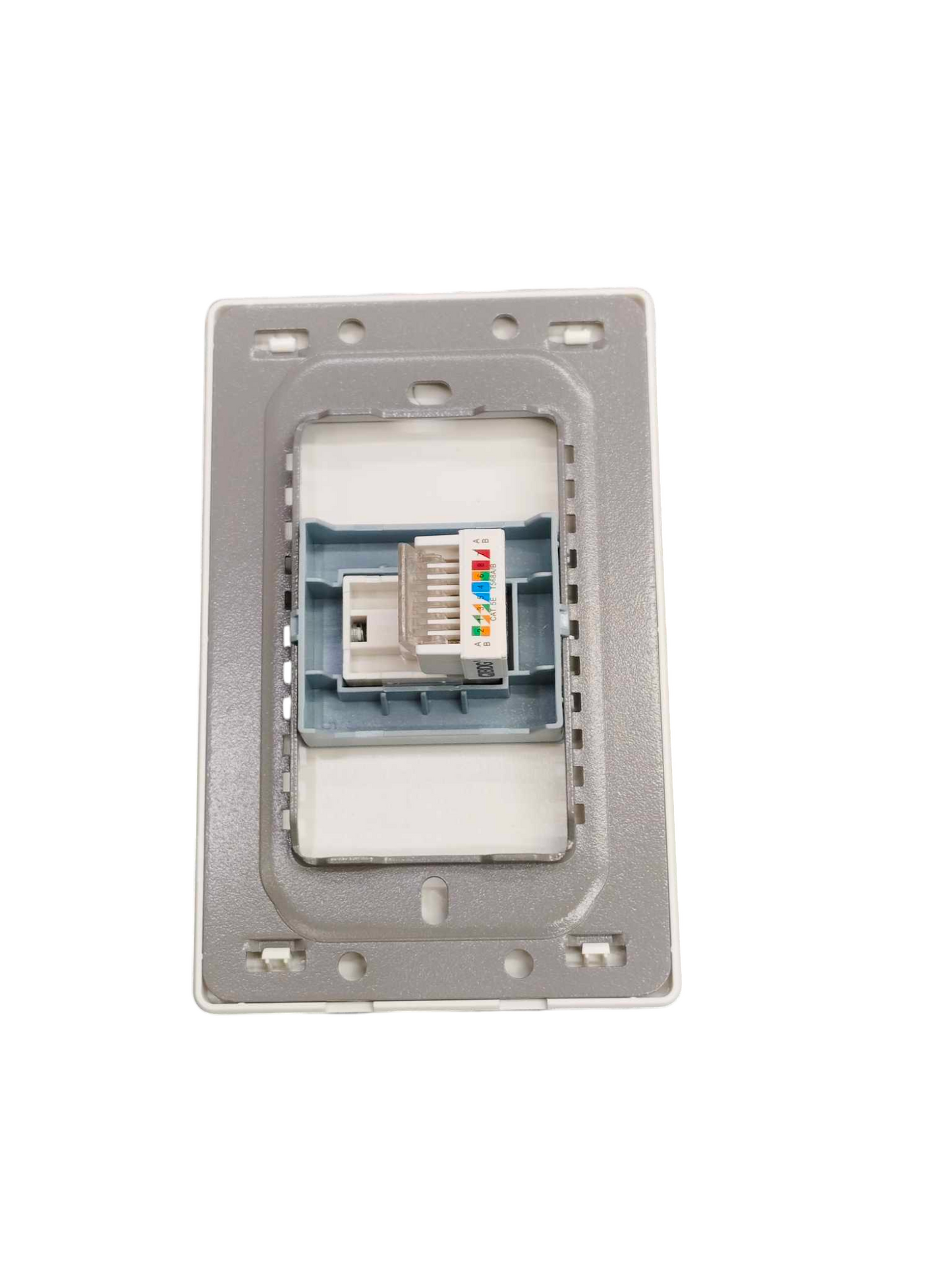 Grazen 1 Gang LAN Outlet with Plate Cover CAT5e Data Outlet Available in Black, White, Grey and White GW-017
