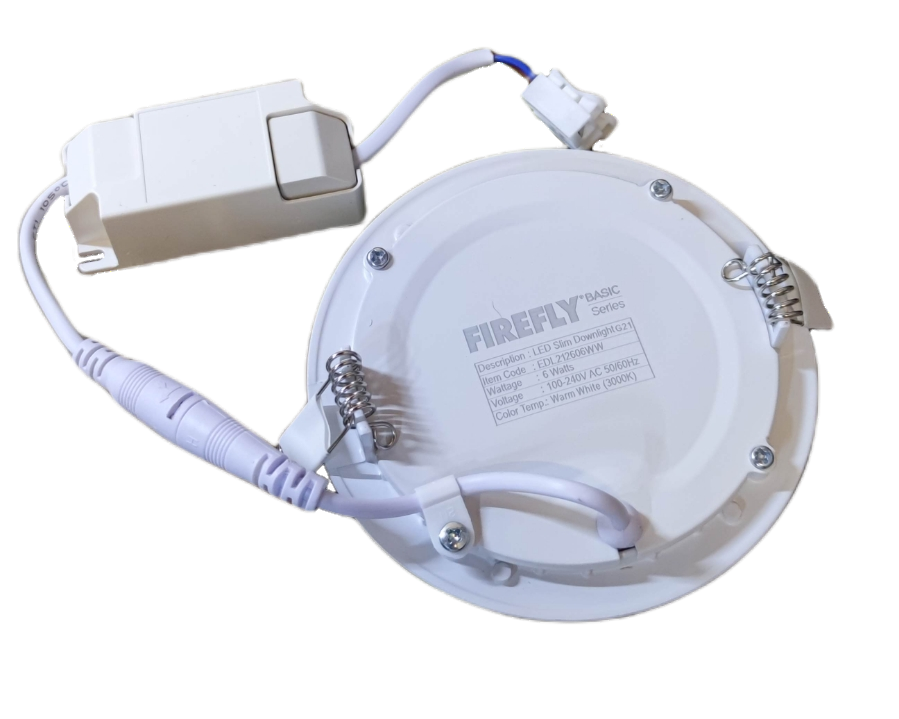 Firefly 6W LED Round Recessed Slim Downlight 220V Warm White 120mm
