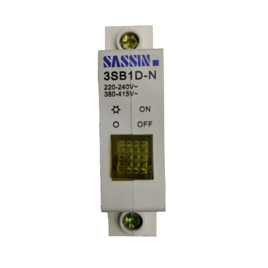 Sassin Indicator Lamp Yellow DIN Rail Type