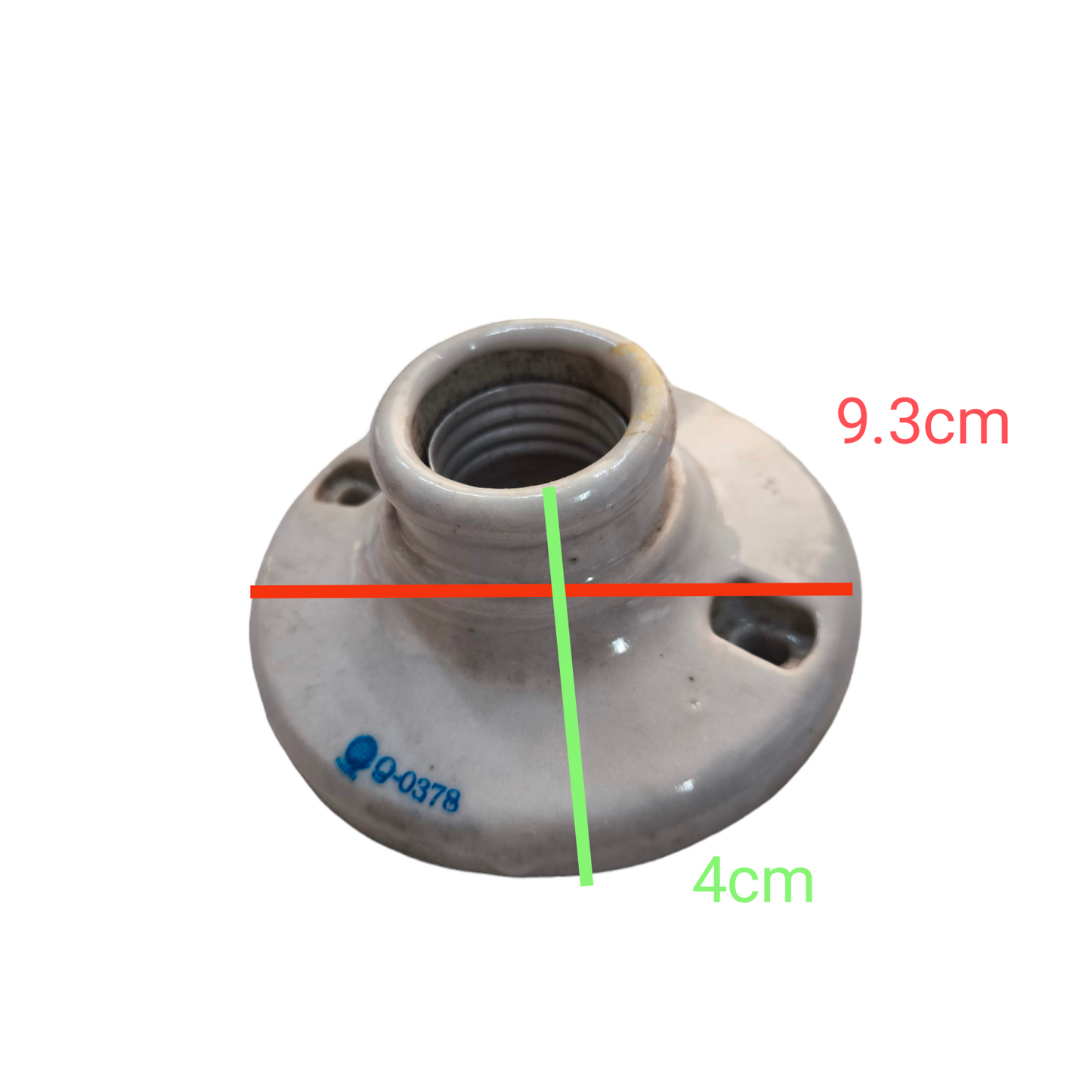 Kopez 3x3 E27 light socket 250V white ceramic lighting installation accessory