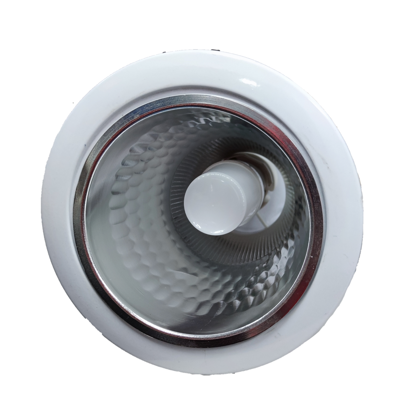 Omni and Firefly 4 inch LED pinlight housing with 7W LED bulb ceiling light in white finish
