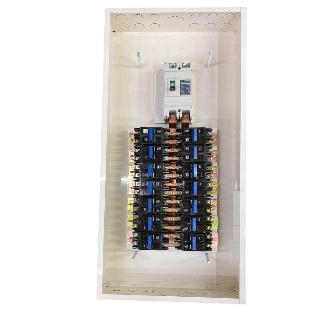 Koten & Taiyou Panel Board 125A 2 Pole Main 250SPS with 14 Branches 2 Pole Bolt On